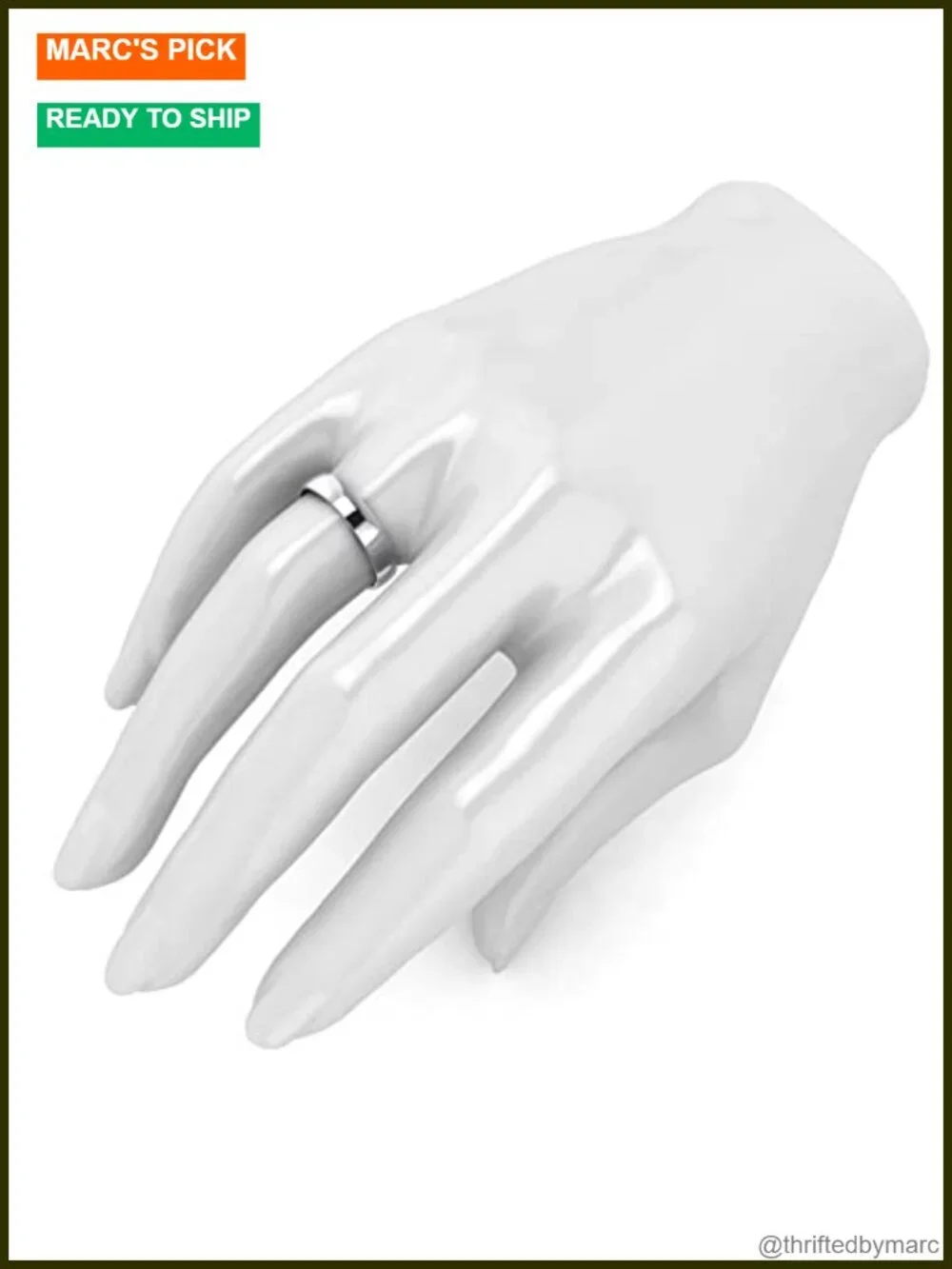 10K White Gold 4mm Comfort Fit Wedding Band Ring